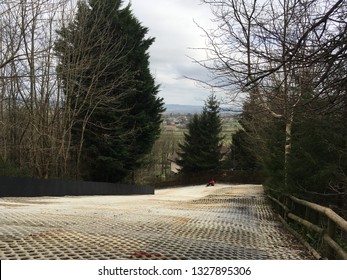 View From Top Of Dry Ski Slope In England