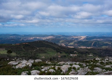 View from the top of Foia Mountain in Portugal 