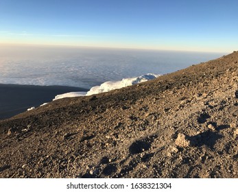 View From Top Of Mount Kilimanjaro, The Highest Mountain In Africa