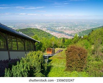 View From Top Of The Königstuhl Mountain In Heidelberg, Germany