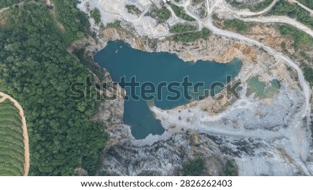 The view from the top of an old, inactive quarry