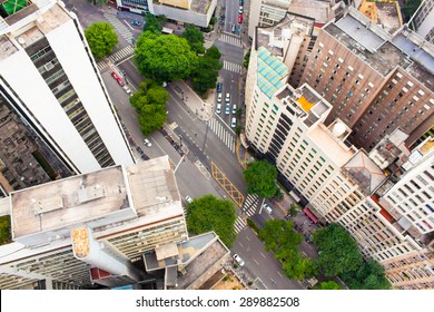 View From The Top Of One Of The Tallest Buildings In Sao Paolo, Brazil.