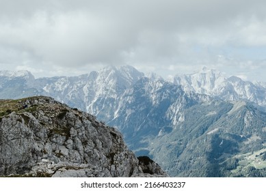 View from the top of Raduha Mountain in Slovenia.  - Shutterstock ID 2166403237