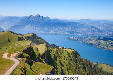 View From The Top Of The Rigi Mountain