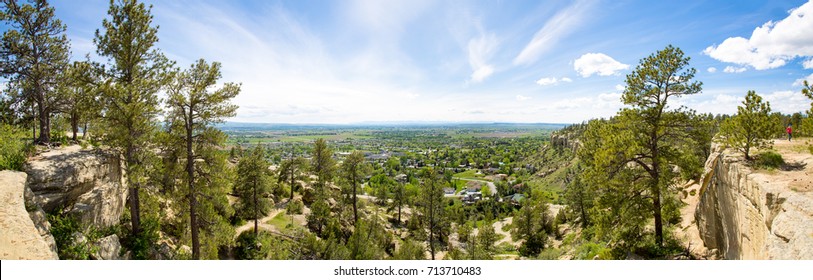 The view from the top of the sandstone bluffs surrounding Billings, Montana.