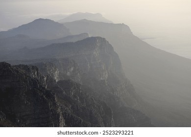 view top of the table mountain