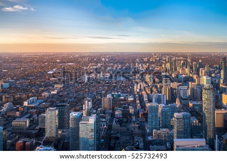 View of Toronto City from above - Toronto, Ontario, Canada