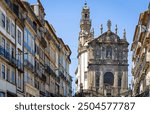 View of Torre dos Clerigos in Porto, a coastal city in northwest Portugal known for its stately bridges and port wine production, Europe