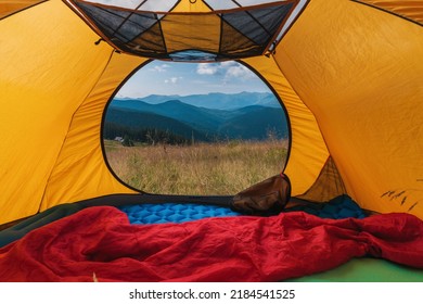 View From Touristic Tent To Mountain Valley