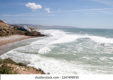 View Towards Anchor Point From Killer Point (both Surf Spots), Taghazout, Morocco.