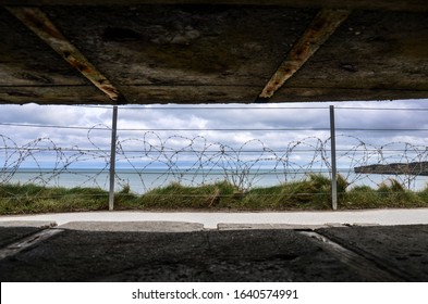 View Towards The English Channel, From A WWII Bunker In Normandy, That Was Part Of The 