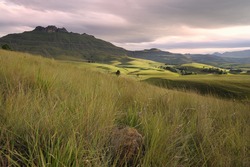 View Towards Gardiner's Castle, Umzimkulu Valley,  DRAKENSBERG  GARDENS ROAD