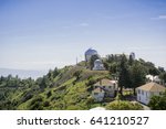 View towards the historical Lick Observatory building, Mt Hamilton, San Jose, San Francisco bay area, California