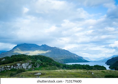 View Towards Loch Maree And Slioch In The Torridon Region Of Scotland