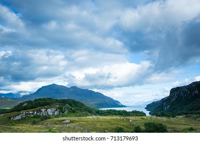 View Towards Loch Maree And Slioch In The Torridon Region Of North West Scotland