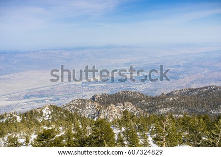 View towards Palm Springs and Coachella Valley from Mount San Jacinto State Park, California