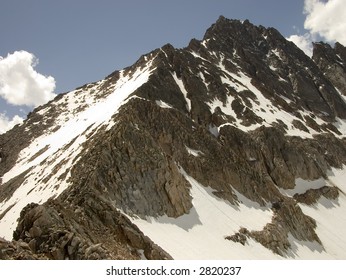 A View Up Towards The Summit Of Granite Peak, Montana