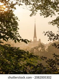 View Of A Tower On A Hazy Summer Evening