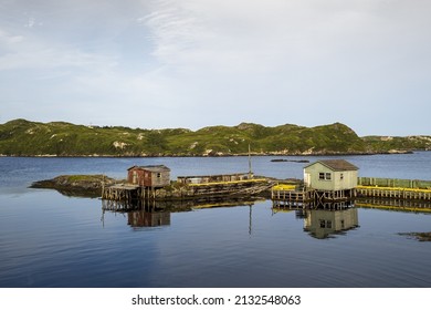 A View Of Traditional Fishing Stages, Newfoundland And Labrador, Canada