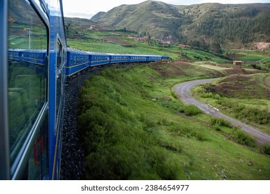 view of train from Cusco To Machu Pichu