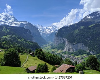 View From Train To Lauterbrunnen From Wengen