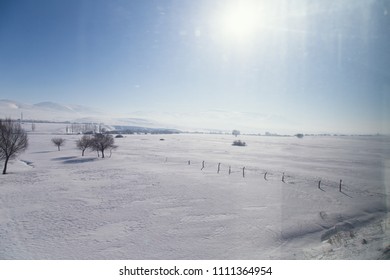 View from the train window in winter - Powered by Shutterstock