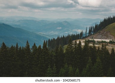 View from Transrarau road towards Pojorata village - Shutterstock ID 1042068175