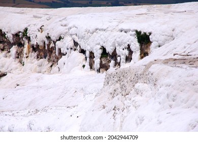 View Of The Travertines Made Of Calcium Oxide