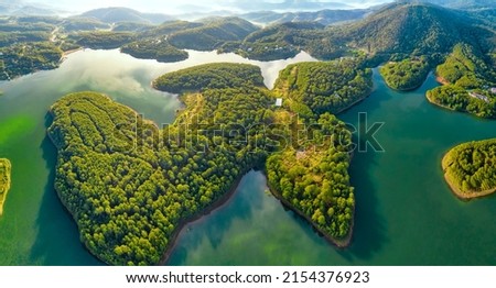 Similar – Image, Stock Photo Lake Bled with St. Mary’s Church in Slovenia in the morning light