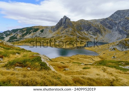 View of the Twin Lake, part of the Seven Lakes, in Rila National Park, southwestern Bulgaria