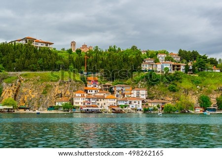 Similar – Image, Stock Photo Sunken house boats in Kerala backwater