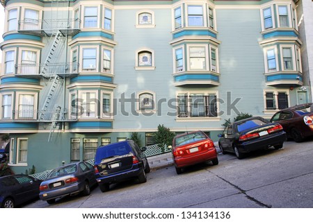 A view of a typical San Francisco road, Usa