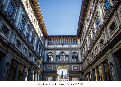 View Of Uffizi Gallery In Florence, Italy