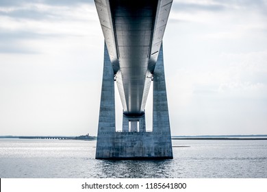View from under a bridge