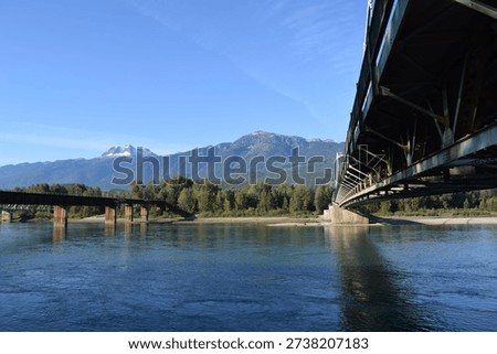 view from under a bridge
