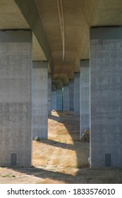 View Under A Concrete Motorway Bridge