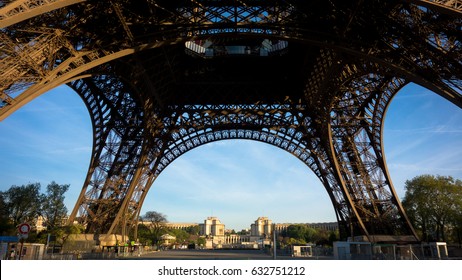 View from under the Eiffel tower