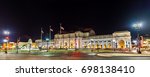View of Union Station in Washington DC at night. United States