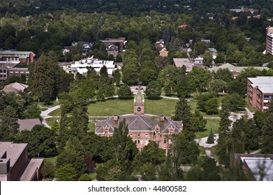 A View Of A University Neighborhood In A City In Montana