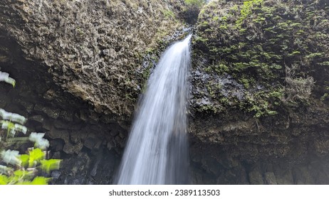 View of Upper Latourell Falls at Guy W. Talbot State Park in Corbett, Oregon