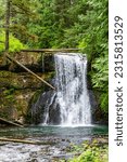 A view of Upper Notth Falls at Silver Falls State Park in Oregon State.