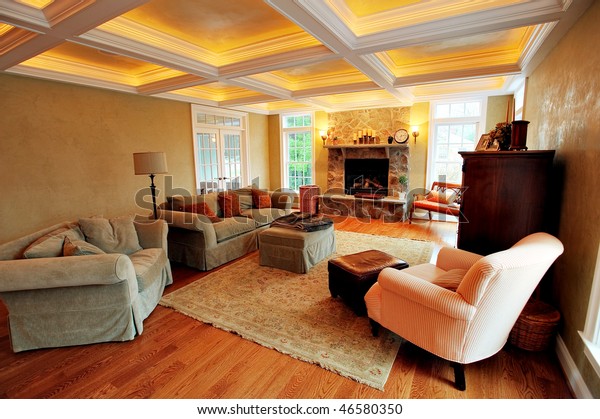 View Upscale Living Room Interior Box Stock Photo Edit Now