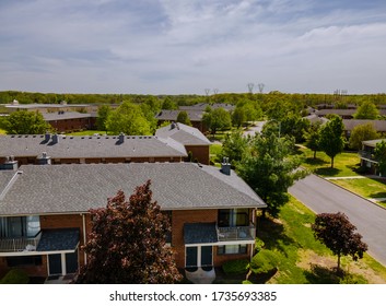 View Of Urban A Residential Suburban Area Roads Aerial Brooklyn New York NY