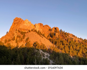 View Of US President Faces At Mt Rushmore, Keystone South Dakota