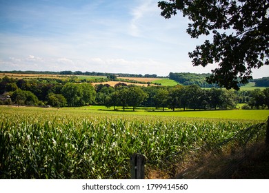 View From Vaalserberg In Netherlands And Germany Near Aachen