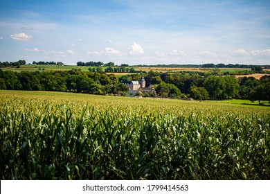 View From Vaalserberg In Netherlands And Germany Near Aachen