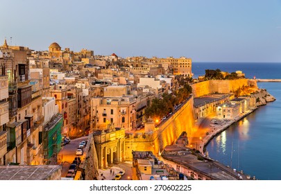 View Of Valletta In The Evening - Malta