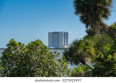 A view of the Vehicle Assembly Building (VAB) at the Kennedy Space Center. - Powered by Shutterstock