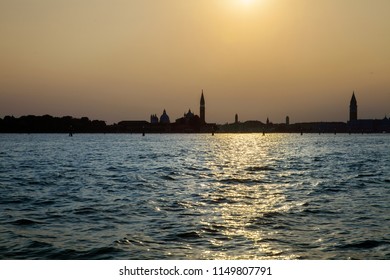 The view of Venice in sunset, Italy
