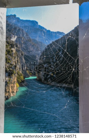 Similar – Foto Bild Morgensonne und Nebel in den Dolomiten